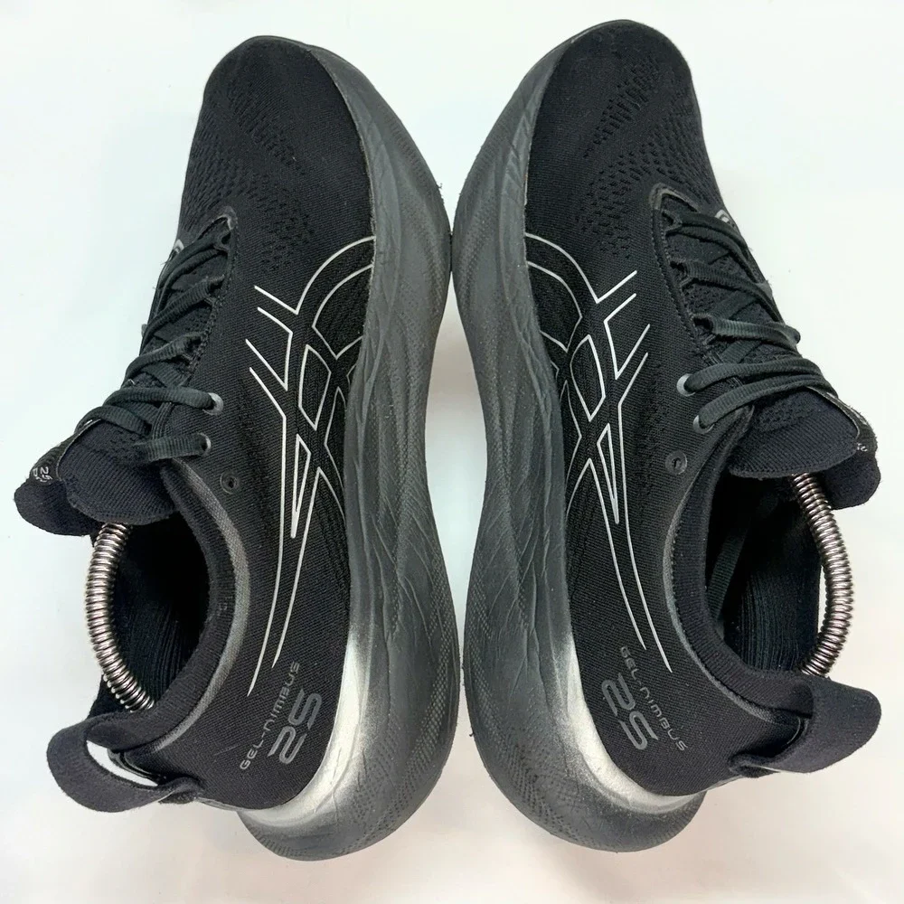 Asics‎ Gel Nimbus 25 Running Shoes Womens 10.5 Black Athletic Sneakers 1012B435